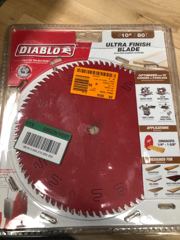 Photo 2 of 10 in. x 80-Tooth Ultra Finish Circular Saw Blade
