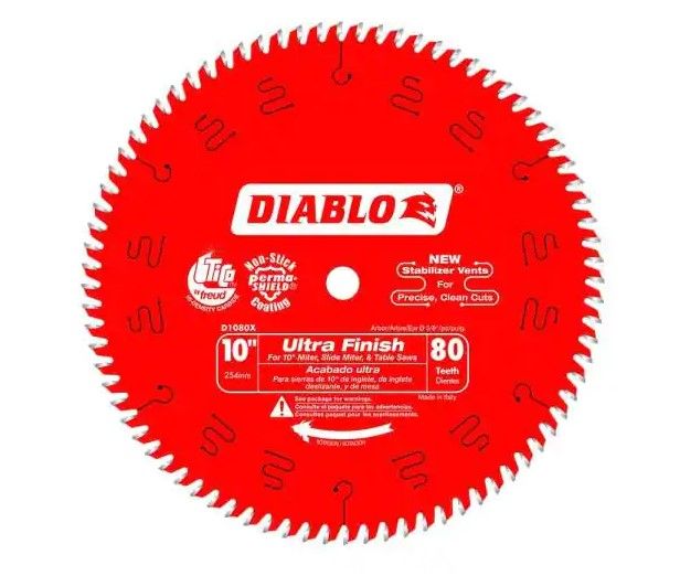 Photo 1 of 10 in. x 80-Tooth Ultra Finish Circular Saw Blade
