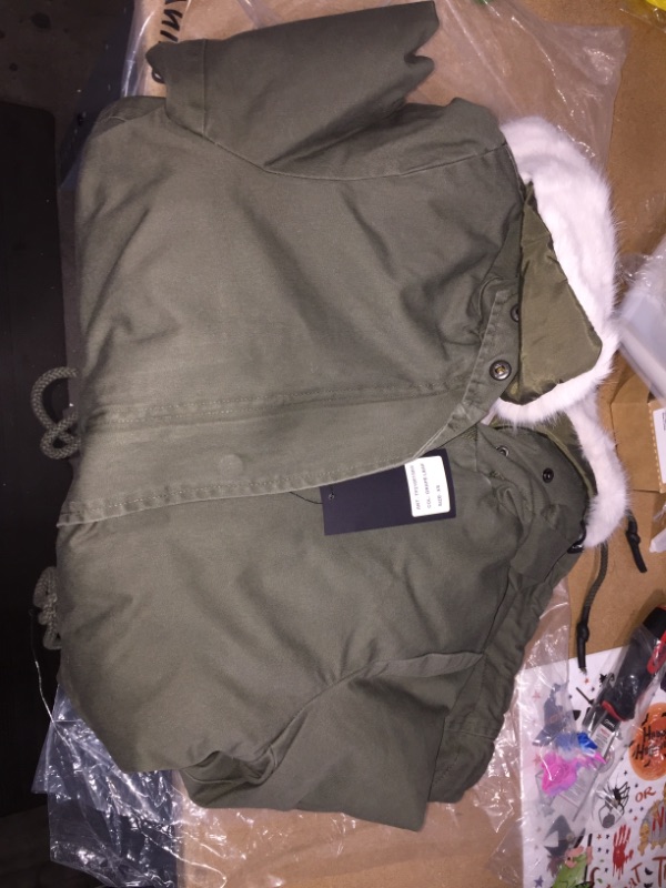 Photo 1 of TIENFOOK Womens Parka Jacket Winter Coat with Drawstring Waist Thicken Fur Hood Lined Warm Outwear Jacket-XS SIZE
