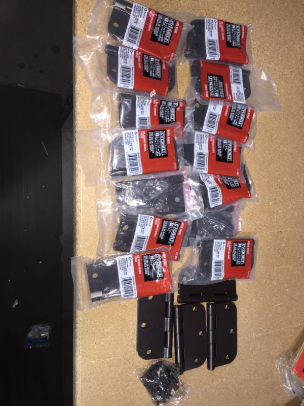 Photo 1 of 14 PACKS OF -3-1/2 in. x 5/8 in. Oil-Rubbed Bronze Radius Door Hinge- SOLD AS IS, NO RETURNS