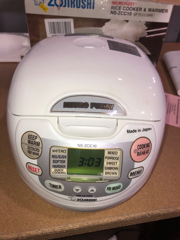 Photo 2 of Zojirushi, Made in Japan Neuro Fuzzy Rice Cooker, 5.5-Cup, Premium White
