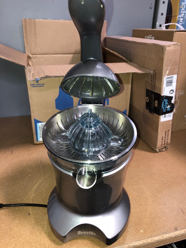 Photo 1 of Breville BCP600SIL Citrus Press Motorized Juicer, Silver
