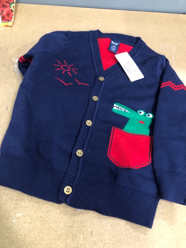 Photo 2 of Tailloday Toddler Boys Children's Long Sleeve Knitted Sweatshirts Cartoon Dinosaur V-Neck Cardigan Sweaters?3-7T?9130)
