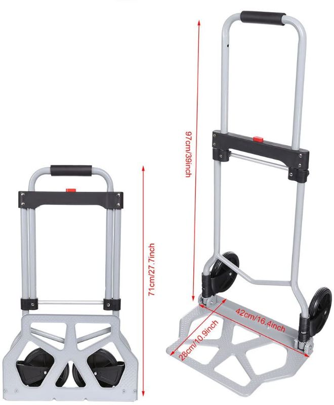 Photo 1 of *USED*
Voluker 220lbs Portable Heavy Duty Aluminum Folding Hand Truck and Dolly Two-Wheel Luggage Cart (US Stock)
