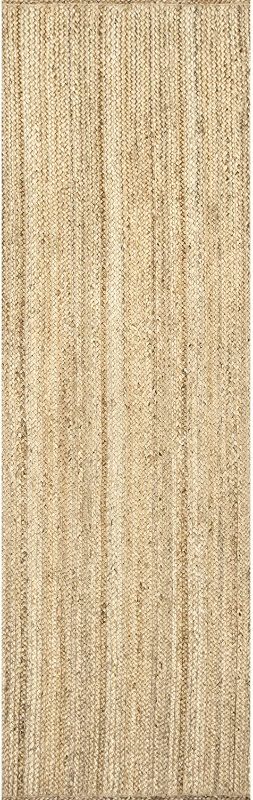 Photo 1 of *USED*
*SEE last picture for damage*
nuLOOM Rigo Hand Woven Farmhouse Jute Runner Rug, 2' 6" x 10', Natural
