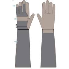 Photo 1 of 2 PC Men's Large Gray Rose Pruning Glove