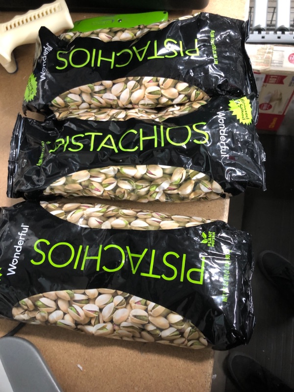 Photo 2 of 3 PACK OF Wonderful Pistachios, Roasted and Salted, 32 Ounce
EXP 12/16/22