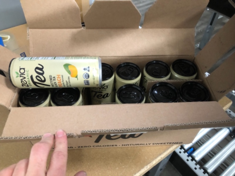 Photo 2 of 12 PACK ZEVIA Organic Sweetened Peach Black Tea, 12 FZ
EXP DATE IS 9/10/22