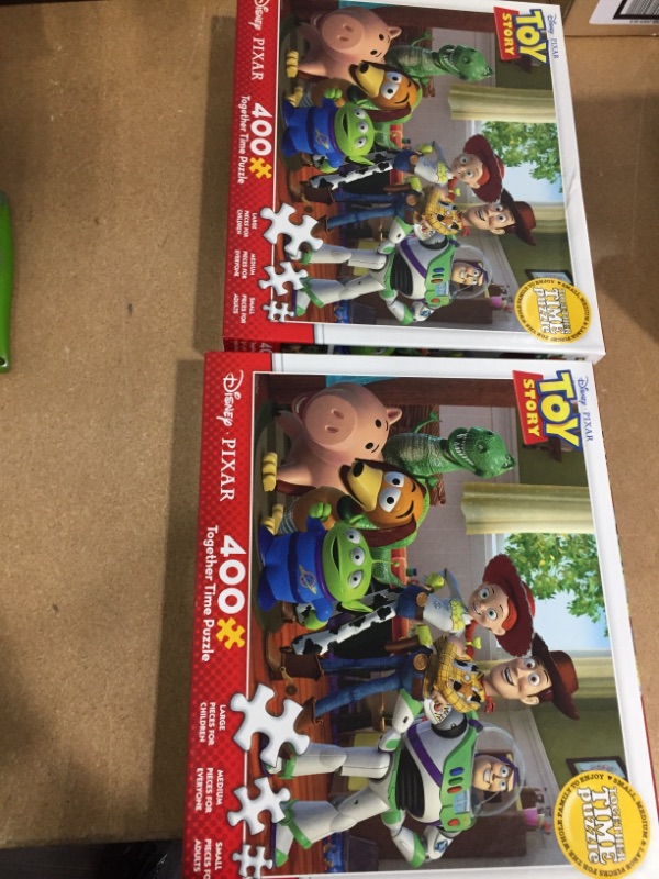 Photo 1 of 2 PC SET Ceaco - Together Time - Disney/Pixar Toy Story - 400 Piece Jigsaw Puzzle
