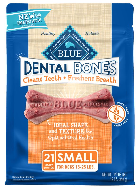 Photo 1 of 2 PACK Blue Buffalo Dental Bones All Natural Rawhide-Free Small Dental Dog Treats, 21 Count
