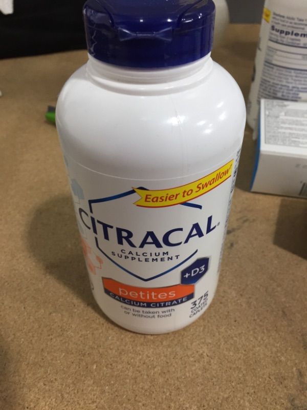 Photo 2 of **EXP 04-2022**Citracal Petites Calcium Citrate with Vitamin D3, Caplets, 375 Count 

