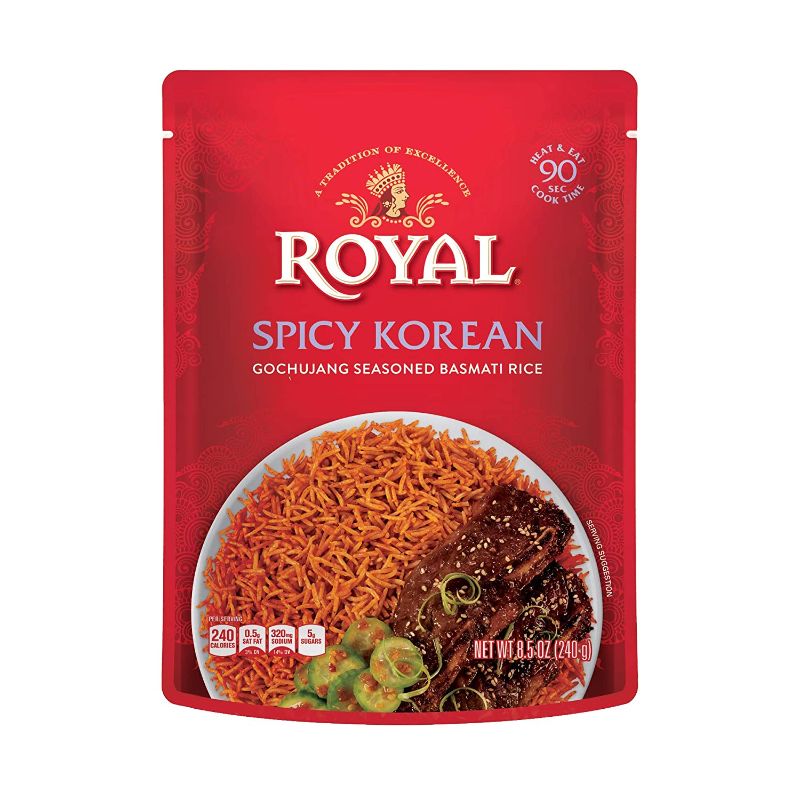 Photo 1 of **BEST BY DATE OF 11/03/2021**Authentic Royal Ready To Heat Rice, Spicy Korean, 4 Count