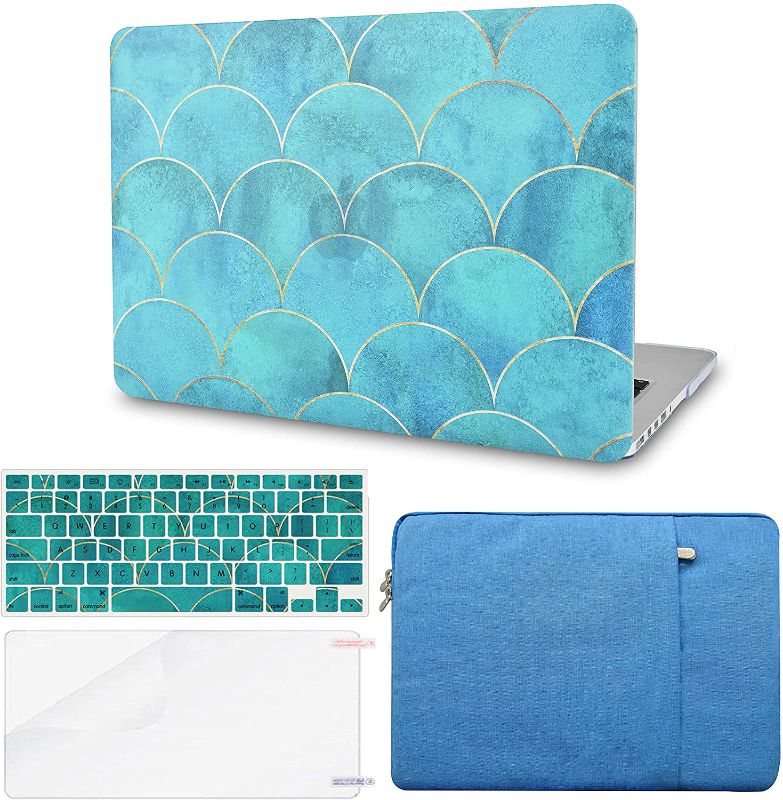 Photo 1 of KECC Compatible with MacBook Air 13 inch Case 2020 2019 2018 Release A1932 + Touch ID Protective Plastic Hard Shell + Keyboard Cover + Sleeve + Screen Protector (Japanese Circle Pattern)
