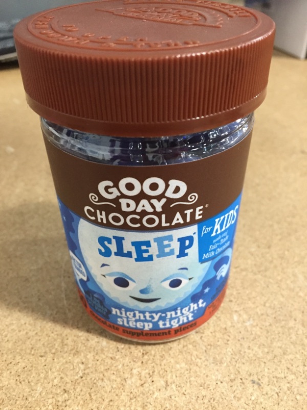 Photo 1 of Good Day Chocolate Melatonin for Kids Natural Kids Sleep Aid Supplement (50 Count)
BEST BY 11-30-2022