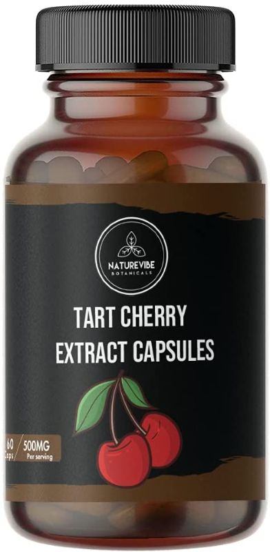 Photo 1 of **EXP DATE 02-2023**Naturevibe Botanicals Tart Cherry Extract Capsule 500mg (60 Cap) 
3-PACK