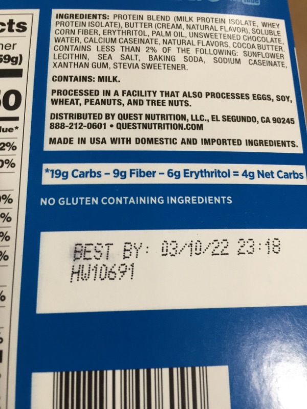 Photo 3 of **BEST BY 03-10-2022**Quest Nutrition Chocolate Chip Protein Cookie, Keto Friendly, High Protein, Low Carb, Soy Free, 12 Count "Packaging may vary"