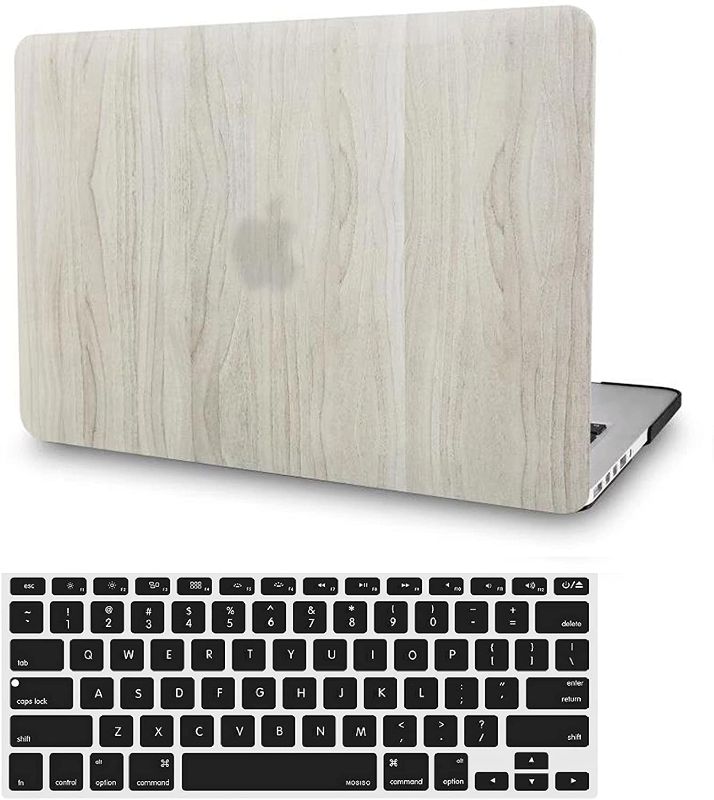 Photo 1 of KECC Compatible with MacBook Air 13 inch Case 2020 2019 2018 Release A1932 Retina Display + Touch ID Protective Plastic Hard Shell + Keyboard Cover (Pine Wood 2)
