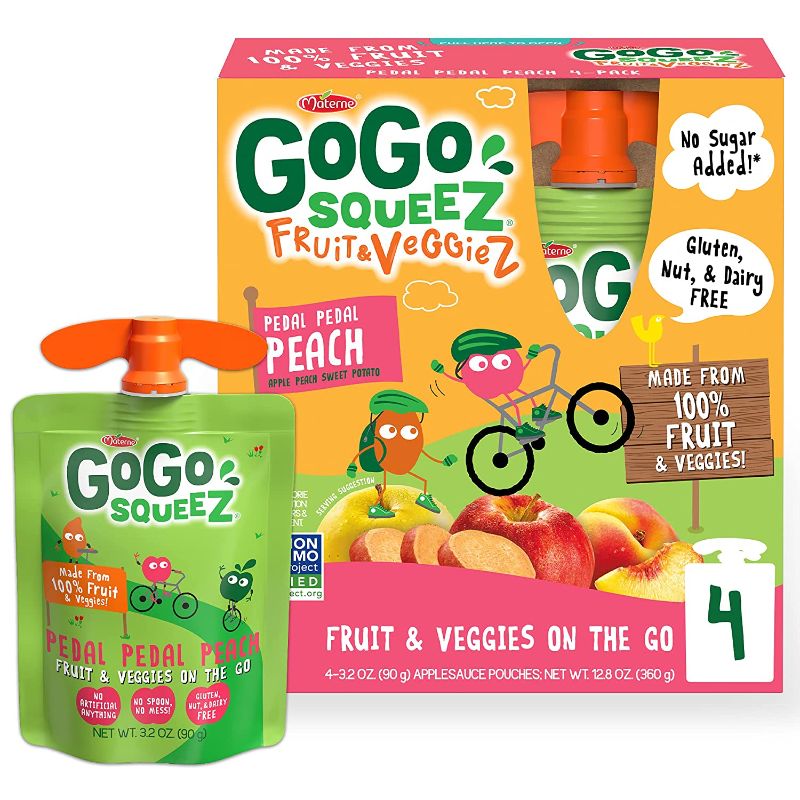 Photo 1 of **BEST BY 02-20-2022**GoGo squeeZ fruit & veggieZ, Boulder Berry, 3.2 oz. (4 Pouches) - Tasty Kids Snacks Made from Apples, Mixed Berries & Carrots - Gluten Free Snacks for Kids - Nut & Dairy Free - Vegan Snacks 6-PACK= 24 POUCHES