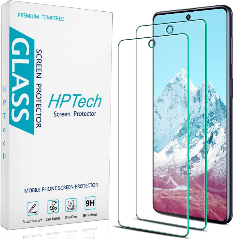 Photo 1 of 2-Count HPTech Tempered Glass For Samsung Galaxy M51 Screen Protector, Easy to Install, Bubble Free, 9H Hardness 5-PACK