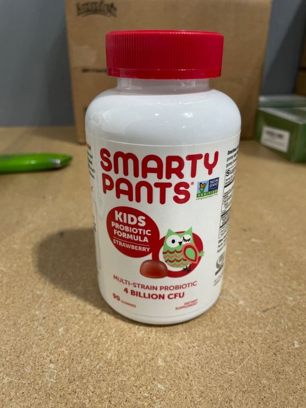 Photo 3 of **BEST BY 03-02-2022**SmartyPants Kids Probiotic Immunity Gummies: Prebiotics & Probiotics for Immune Support & Digestive Comfort, Strawberry Flavor, 90 Gummy Vitamins, 90 Day Supply, No Refrigeration Required
