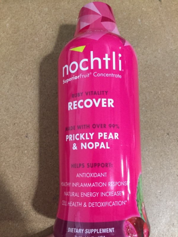 Photo 2 of **EXP 02-07-2022**Nochtli - Ruby Antioxidant: 1 Bottle (100% Natural, Prickly Pear & Nopal)
