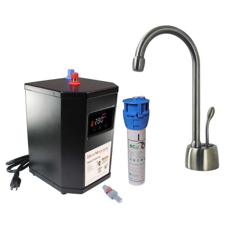 Photo 1 of ***PARTS ONLY*** Westbrass Single-Handle Instant Hot Water Dispenser and Digital Tank in Stainless Steel, Silver
