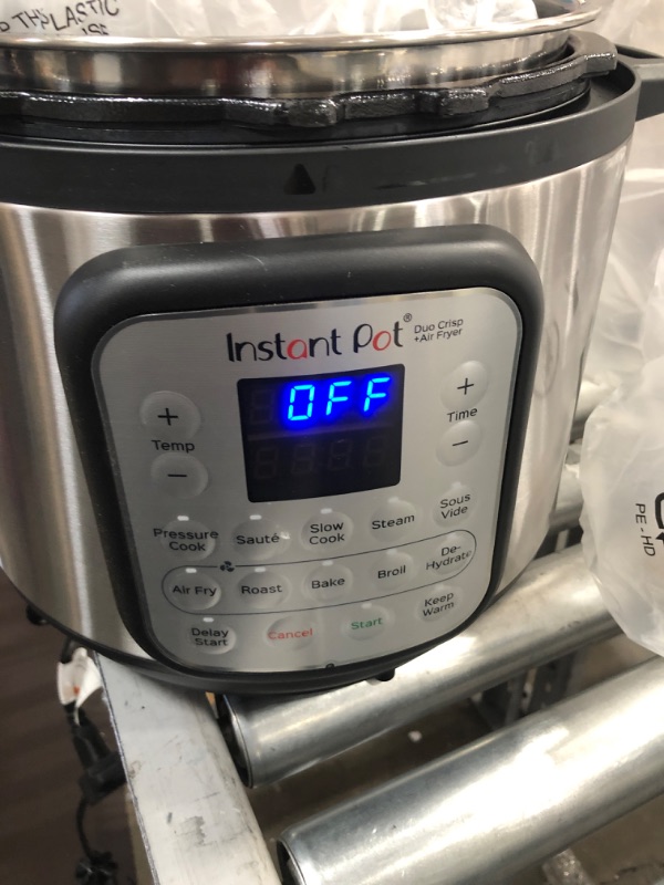 Photo 1 of Instant Pot Duo Crisp Large 6Qt 11-in-1 Air Fryer & Electric Pressure Cooker Combo with Multicooker Lid that Air Fries, Steams, Slow Cooks, Sautés, Dehydrates & More