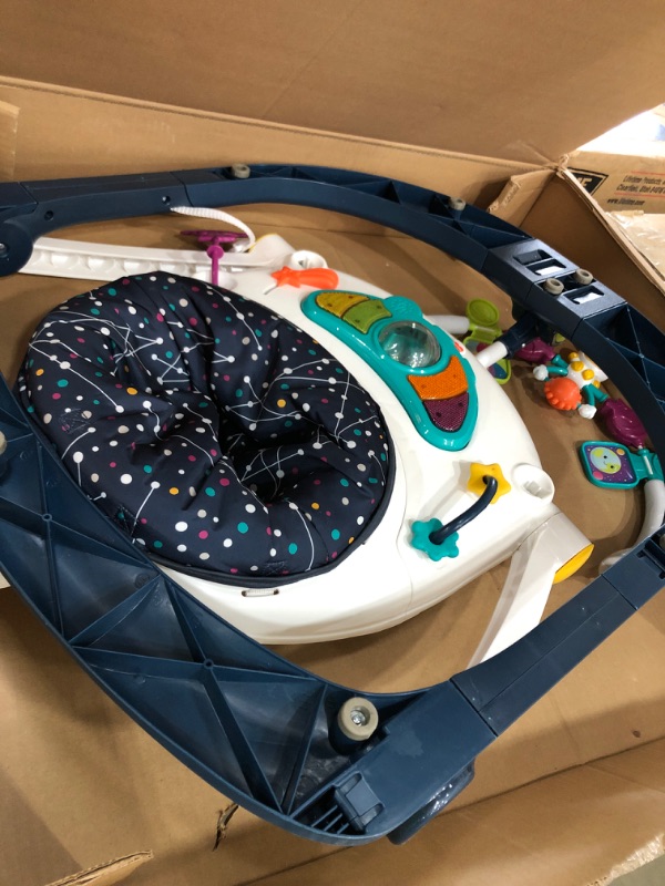 Photo 2 of Fisher-Price Astro Kitty SpaceSaver Jumperoo, Space-Themed Infant Activity Center with Adjustable Bouncing seat, Lights, Music and Interactive Toys
