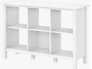 Photo 1 of Bush Furniture Broadview 6 Cube Storage Bookcase in Pure White
