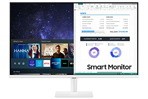 Photo 1 of Samsung - AM500 Series 27" LED FHD Smart Tizen Monitor - White
