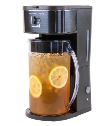 Photo 1 of HomeCraft 3-Quart Black Stainless Steel Cafe Ice Iced Coffee and Tea Brewing System
