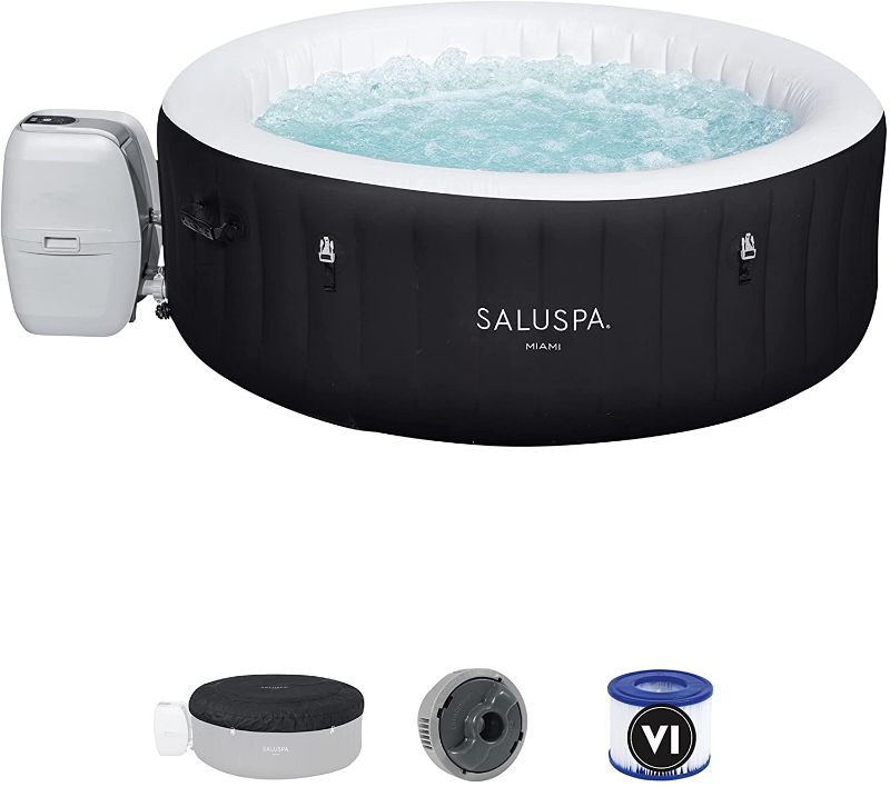 Photo 1 of Bestway SaluSpa Miami Inflatable Hot Tub, 4-Person AirJet Spa