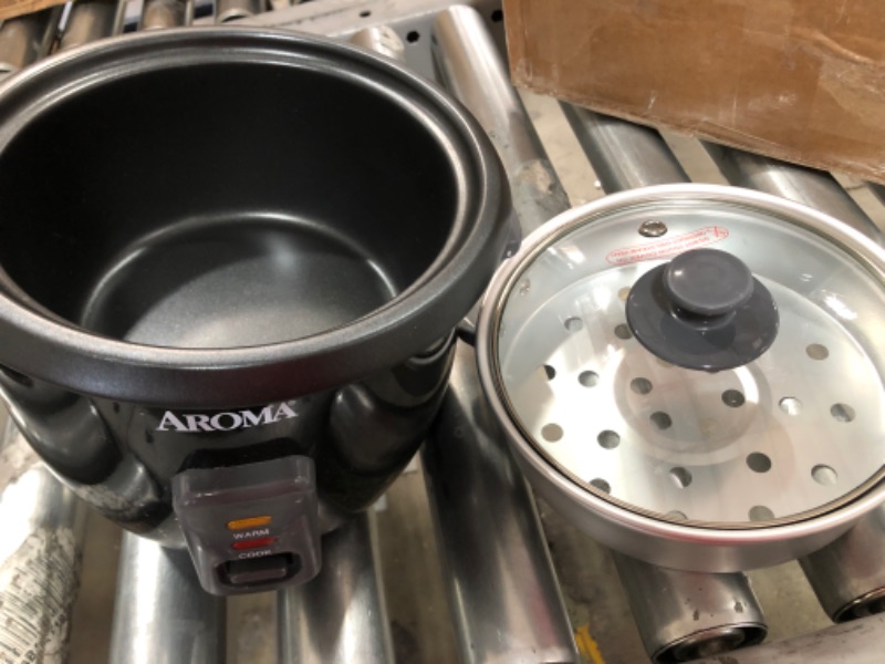 Photo 1 of Aroma Housewares ARC-363-1NGB 3 Uncooked/6 Cups Cooked Rice Cooker, Steamer, Multicooker, 2-6 cups, Silver