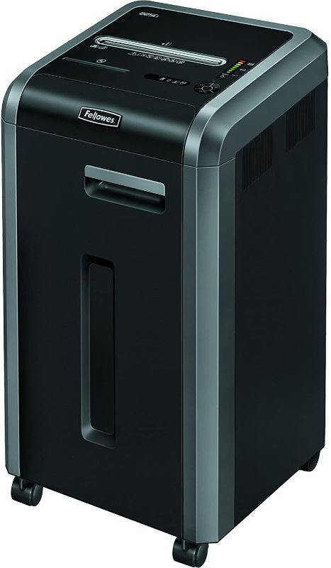 Photo 1 of Fellowes Powershred 225Ci Shredder | 100% Jam Proof, 20-Sheet, Cross-Cut, Commercial Grade | 3825001 Model, Black
