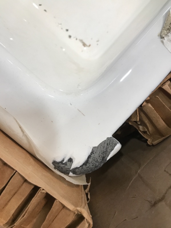 Photo 2 of **MINOR DAMAGE FROM SHIPPING** KOHLER 6488-0 Whitehaven Kitchen Sink, White
