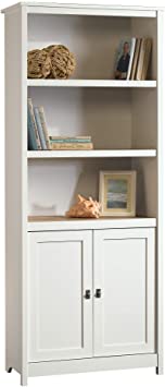 Photo 1 of Sauder Cottage Road Library with Doors, Soft White finish (L: 29.29" x W: 13.98" x H: 71.5")
