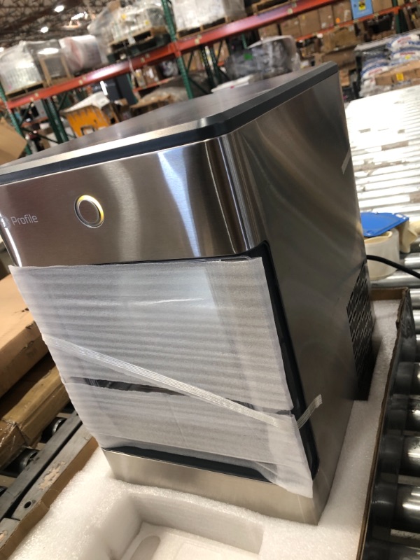 Photo 2 of GE Profile Opal | Countertop Nugget Ice Maker with Side Tank | Portable Ice Machine Makes up to 24 lbs. of Ice Per Day | Stainless Steel Finish
