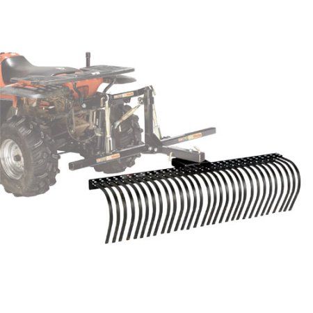 Photo 1 of **PARTS ONLY* MINOR DAMAGE* Kolpin 60-Inch Landscape Rake - LSR60, Black
