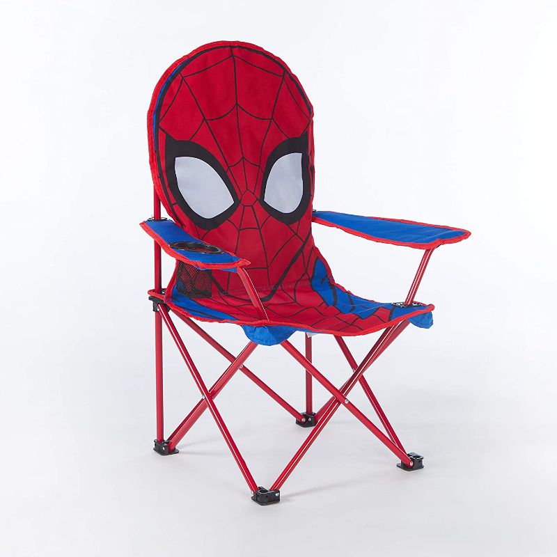 Photo 1 of ***ONE ARM SWAPPED REVIEW PHOTOS** ** Marvel Spiderman Figural Camp Chair for Kids, Indoor/Outdoor Use, Ages 3+
