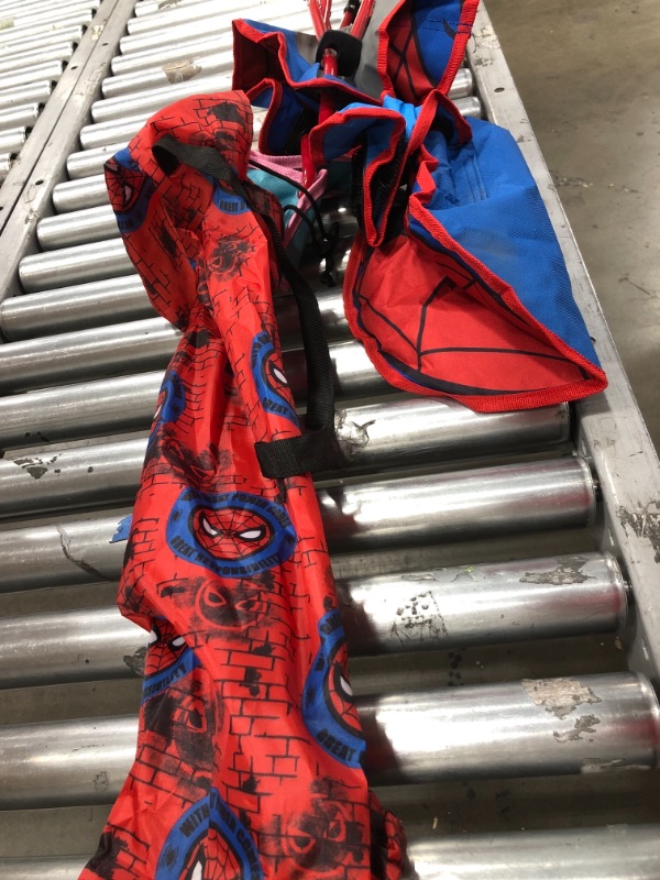 Photo 3 of ***ONE ARM SWAPPED REVIEW PHOTOS** ** Marvel Spiderman Figural Camp Chair for Kids, Indoor/Outdoor Use, Ages 3+
