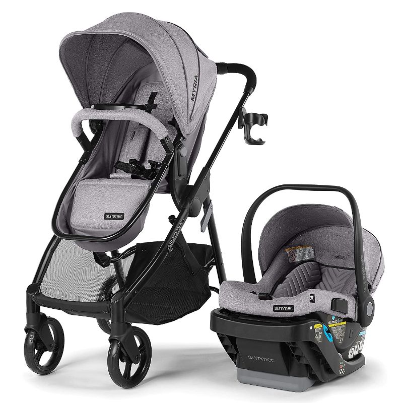 Photo 1 of **MINOR DAMAGE**MISSING PARTS* Summer Myria Modular Travel System with The Affirm 335 Rear-Facing Infant Car Seat, Stone Gray  – Convenient Stroller and Car Seat with Advanced Safety Features
