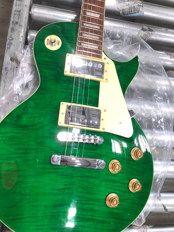 Photo 3 of **MISSING SOME STRINGS** ivy ILS-300 EGR Les Paul Solid-Body Electric Guitar, Emerald Green
