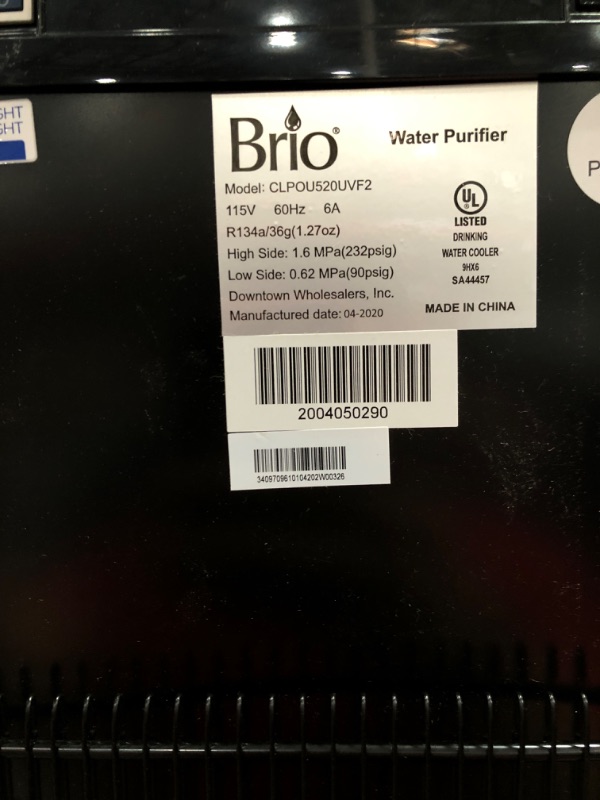 Photo 3 of Brio Self Cleaning Bottleless Water Cooler Dispenser with Filtration