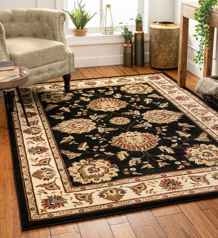 Photo 1 of 36034 3 Ft. 11 in. X 5 Ft. 3 in. Timeless Abbasi Traditional Area Rug - Black