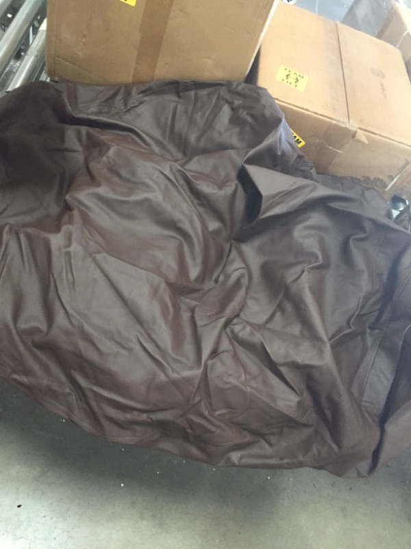 Photo 2 of Cozy Signature Bean Bag Cover Without Bean Brown Leather Large Sofa Chair Soft & Comfortable Sitting Bean Bag
