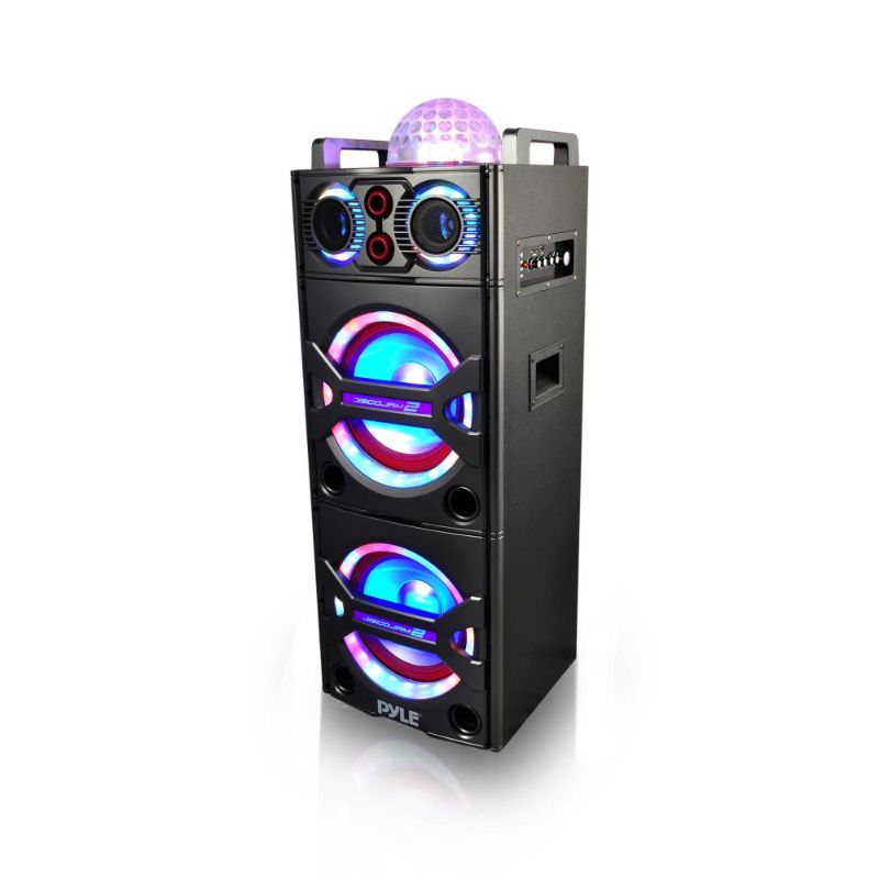 Photo 1 of ***DAMAGED***
Pyle PSUFM1043BT - Bluetooth PA Loudspeaker Karaoke Entertainment System, Active Powered Speaker, Flashing DJ Party Lights, MP3/USB/SD, FM Radio, Wire
