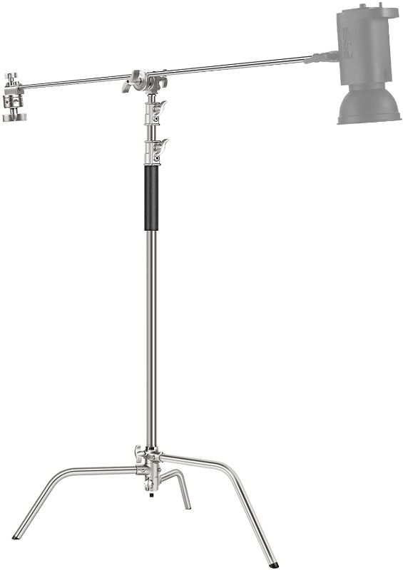 Photo 1 of *For parts only*
Neewer Pro 100% Stainless Steel Heavy Duty C Stand with Boom Arm - Max Height 10.5ft/320cm Photography Light Stand with 4.2ft/128cm Holding Arm, 2 Grip Head for Studio Monolight, Softbox, Reflector
