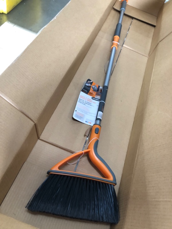 Photo 2 of Casabella Upright Broom and Dustpan Set with Detachable Handles Sweeper Tool with Rubber Bumper for Cleaning and Sweeping Home Floors