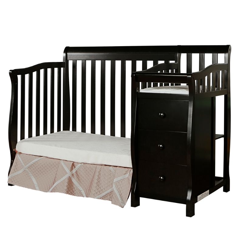 Photo 1 of Dream on Me Jayden 4-in-1 Mini Convertible Crib & Changer, Black