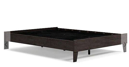 Photo 1 of ***PARTS ONLY***
Signature Design by Ashley Furniture Bedframes Black - Black Piperton Platform Bed Frame
